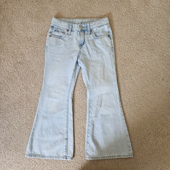 Old Navy High-Waisted Baggy Flare Jeans for Girls 7 - Picture 1 of 8
